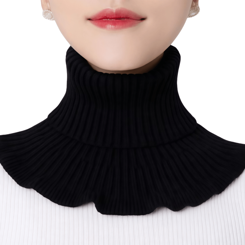 Women's Thickened Fake Collar Scarf - High Neck Neck Warmer & Protection Cover, Windproof Winter Accessory in u002Fu002F, Elegant for office, outdoors, Parties - Versatile Neckpiece Collar - Image 7
