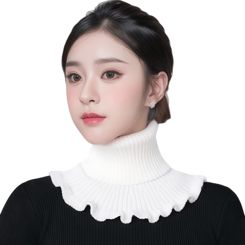 Women's Thickened Fake Collar Scarf - High Neck Neck Warmer & Protection Cover, Windproof Winter Accessory in u002Fu002F, Elegant for office, outdoors, Parties - Versatile Neckpiece Collar - Image 9