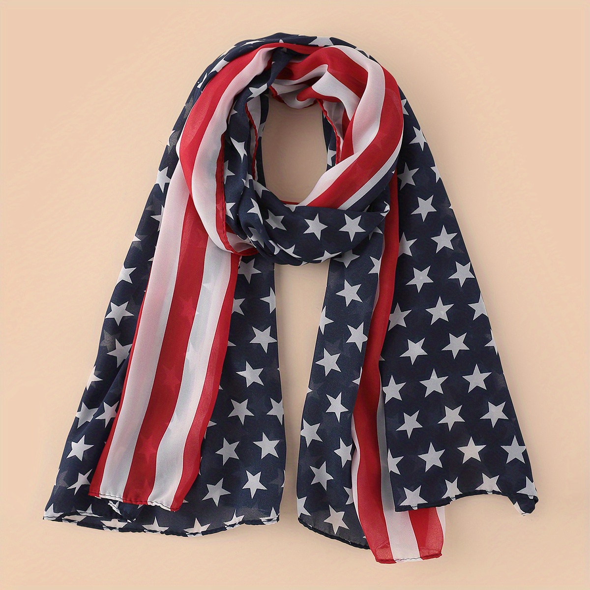 Women's Elegant Woven Chiffon Scarf - Polyester, Lightweight & Thin - Beach Vacation Essentials | Sunscreen Protection | Hand Wash Only - Image 4