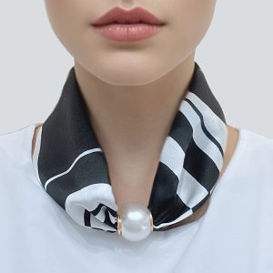 Elegant Lightweight Short Scarf - 100% Polyester Easy-Tie Neck Wrap with Vibrant Print Patterns, Non-Elastic Decorative Fashion Accessory for Casual & Formal Outings